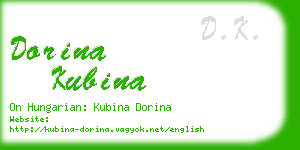 dorina kubina business card